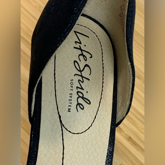 Life Stride 7.5 Black Glitter MYKONOS Flex Soft System Pump Heels - Picture 2 of 8
